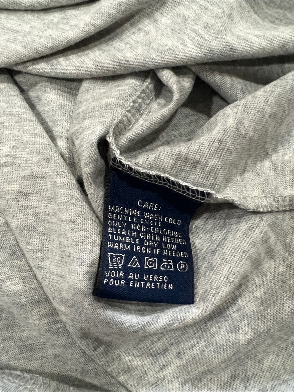 Ralph Lauren Heather Gray Short Sleeve Polo Tee with Navy Pony - Picture 6 of 6